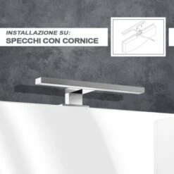 Applique Led Specchio Bagno L. 30 Cm Luce Naturale 4000K In Abs Cromo -Negozio al dettaglio Paulmann 6510245 5