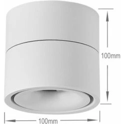 Faretto Orientabile Da Superficie 7W - Faretto LED Da Incasso 7 10CM Lampada Da Soffitto Con Angolo Regolabile Lampada COB, Ruotabile A 360° (bianco-6000K) [Classe Di Efficienza Energetica A+] -Negozio al dettaglio Paulmann 67909062 5