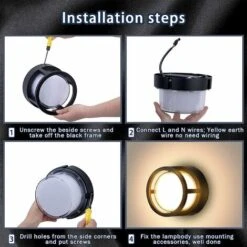 Lampada Da Parete Per Esterni A LED 12W Lampada Da Parete Per Esterni In Alluminio Tonda IP65 Impermeabile Per Cortile, Giardino, Terrazza, Parete, Percorso, Patio, Villa, Corridoio (bianco Caldo) -Negozio al dettaglio Paulmann 67911585 5