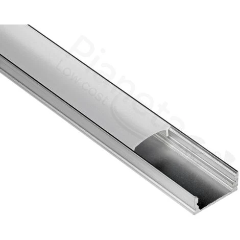 Profilo Alluminio 2M Per Strisce Strip LED Barra Rigida Profilato Copertura Opaco 5 Profilo Alluminio 2M Per Strisce Strip LED Barra Rigida Profilato Copertura Opaco - immagine 3
