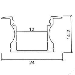 Profilo Alluminio Incasso Alto Strisce Strip LED Barra Rigida Copertura Opaco -Negozio al dettaglio Paulmann 68901583 5