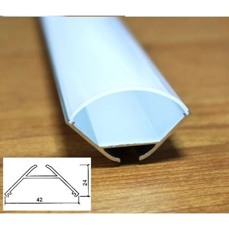 Profilo Alluminio Angolare Grande A Plafoniera Strisce Strip LED Barra Rigida 3 Profilo Alluminio Angolare Grande A Plafoniera Strisce Strip LED Barra Rigida