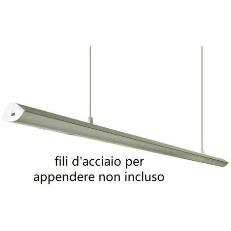 Profilo Alluminio Angolare Grande A Plafoniera Strisce Strip LED Barra Rigida 7 Profilo Alluminio Angolare Grande A Plafoniera Strisce Strip LED Barra Rigida - immagine 5
