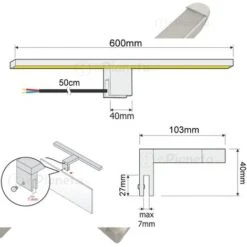Lampada Da Specchio 12W A Led Per Bagno Applique Bianco Luce Tricolore ( Fredda Naturale Calda ) 11 Lampada Da Specchio 12W A Led Per Bagno Applique Bianco Luce Tricolore ( Fredda Naturale Calda ) -Negozio al dettaglio Paulmann 68902831 5