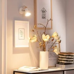 Lampada Da Parete Orientabile In Metallo E Legno 1 Faretto Mara Bianco -Negozio al dettaglio Paulmann 6956203 5