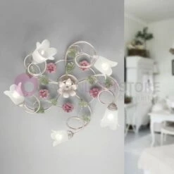 SPRING Plafoniera A 5 Luci In Ferro Decorato Stile Floreale 7 SPRING Plafoniera A 5 Luci In Ferro Decorato Stile Floreale -Negozio al dettaglio Paulmann 69663052 3
