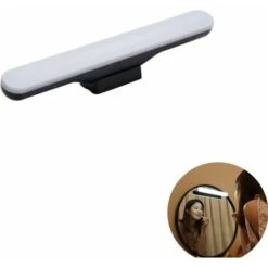 Lampada Da Parete Per Bagno Faro A Specchio Senza Fili Punzonatura Gratuita Lampada Da Tavolo Per Trucco A LED Lampada Da Scrivania Ricaricabile Faro Per Specchio Da Bagno, Regolazione Continua, Luce