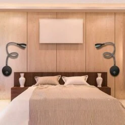 MINKUROW Lampada Da Comodino Lampada Da Parete Lampada Da Lettura A Led Luce A Collo Di Cigno 3w, 3000k Lampada Da Lettura Bianca Calda 2 Pezzi -Negozio al dettaglio Paulmann 69788648 5