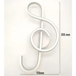 Applique Led 14w Chiave Di Violino Lampada Da Parete Nota Musicale Bianco Stile Moderno Luce Fredda Naturale Calda Naturale 4000k -Negozio al dettaglio Paulmann 70145859 4