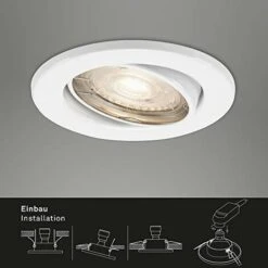 Briloner Leuchten 7144-036 - Set Di 3 Faretti A LED Orientabili, 3,5 Watt, 350 Lumen, 3000 Kelvin, IP23, 86 X 70 Mm (DxH), Colore: Bianco -Negozio al dettaglio Paulmann 70723779 3