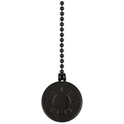 77189 Finitura In Nero Opaco, Catena Di Trazione Con Disco E Lampadina In Rilievo