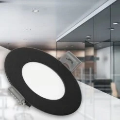 ECD Germany 1 X Pannello LED Rotondo 3W 85mm SMD 2835 Lumen AC 220-240V Bianco Caldo 3000K 129 Lumen Plafoniera Alogena 25W Soffito Ultra Sotile Piastra LED Faretti LED Da Incasso Pannello Faro -Negozio al dettaglio Paulmann 70923362 5