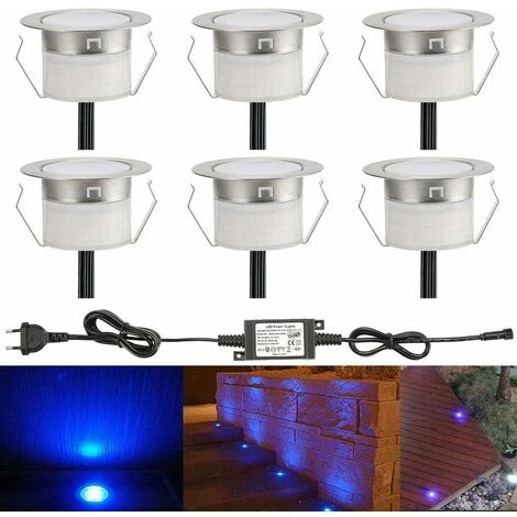 ZOLGINAH Lampada Da Terra A Faretto Da Incasso - Luce Orientabile (Blu) Impermeabile IP67 0,6W Ø31mm - Illuminazione Per Terrazza, Patio, Vialetto, Parete, Giardino, Decorazione, Interno Ed Esterno, 6 3 ZOLGINAH Lampada Da Terra A Faretto Da Incasso - Luce Orientabile (Blu) Impermeabile IP67 0,6W Ø31mm - Illuminazione Per Terrazza, Patio, Vialetto, Parete, Giardino, Decorazione, Interno Ed Esterno, 6