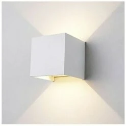 Lampada 12w COB LED Cubo Applique Parete 220V Luce Biemissione 1440lm Regolabile IP65 Bianco Naturale