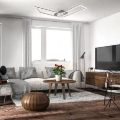 Lampada A Soffitto LED Dimmerabile CCT Plafoniera Telecomando Cromo-alu 20W Luce Notturna -Negozio al dettaglio Paulmann 72586844 3