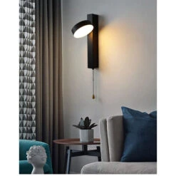 Applique Da Parete A Led Tricolore Selezionabile Con Interruttore A Fune Girevole A 360° Apparecchio Di Illuminazione Da Parete A Led Per Interni Per Soggiorno Camera Da Letto Cucina