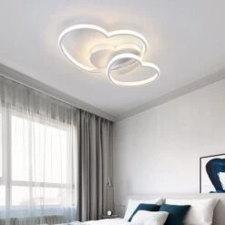 Lampadario Plafoniera Illuminazione A Led Moderno 33W Luce Soffitto Forma Cuori Luce Naturale 4000K