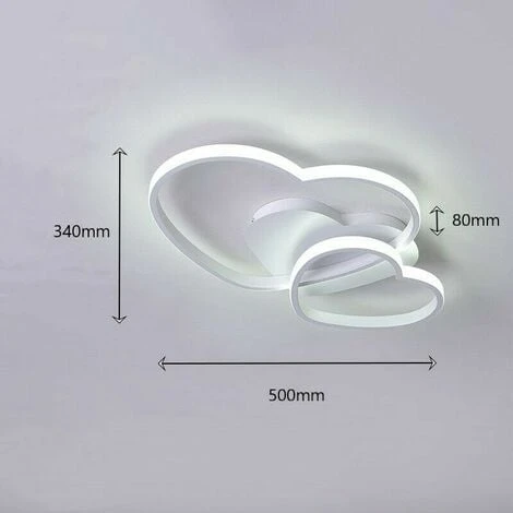 Lampadario Plafoniera Illuminazione A Led Moderno 33W Luce Soffitto Forma Cuori Luce Naturale 4000K 5 Lampadario Plafoniera Illuminazione A Led Moderno 33W Luce Soffitto Forma Cuori Luce Naturale 4000K - immagine 3