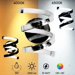 2x Applique Parete Spirale LED 15W -Negozio al dettaglio Paulmann 74643421 5