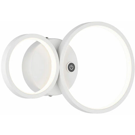 Lampada Da Parete Lampada Da Parete Moderna Lampada Da Parete Interna Rotonda, Touch Dimmer Ring Design Bianco, 1x LED 11W 1100Lm 3000K, LxPxH 32.5x19.5x6cm, WOFI 4532.02.06.9000 4 Lampada Da Parete Lampada Da Parete Moderna Lampada Da Parete Interna Rotonda, Touch Dimmer Ring Design Bianco, 1x LED 11W 1100Lm 3000K, LxPxH 32.5x19.5x6cm, WOFI 4532.02.06.9000 - immagine 2