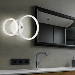 Lampada Da Parete Lampada Da Parete Moderna Lampada Da Parete Interna Rotonda, Touch Dimmer Ring Design Bianco, 1x LED 11W 1100Lm 3000K, LxPxH 32.5x19.5x6cm, WOFI 4532.02.06.9000 10 Lampada Da Parete Lampada Da Parete Moderna Lampada Da Parete Interna Rotonda, Touch Dimmer Ring Design Bianco, 1x LED 11W 1100Lm 3000K, LxPxH 32.5x19.5x6cm, WOFI 4532.02.06.9000 -Negozio al dettaglio Paulmann 75022865 4