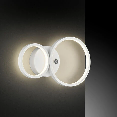 Lampada Da Parete Lampada Da Parete Moderna Lampada Da Parete Interna Rotonda, Touch Dimmer Ring Design Bianco, 1x LED 11W 1100Lm 3000K, LxPxH 32.5x19.5x6cm, WOFI 4532.02.06.9000 7 Lampada Da Parete Lampada Da Parete Moderna Lampada Da Parete Interna Rotonda, Touch Dimmer Ring Design Bianco, 1x LED 11W 1100Lm 3000K, LxPxH 32.5x19.5x6cm, WOFI 4532.02.06.9000 - immagine 5