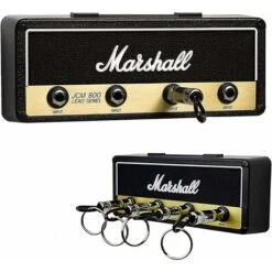 Marshall Key Holder Wall Mounted Jack Rack 2.0 JCM800 Chitarra Portachiavi Gancio Portachiavi Fissaggio A Casa Con 4 Portachiavi Set Di Portachiavi Nero (Set Di Portachiavi Nero)