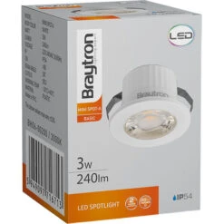 Mini LED Bianco Rotondo Bianco 3W 6500K IP54 -Negozio al dettaglio Paulmann 77316286 3