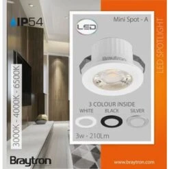 3W 4000K IP54 LED Round LED 3W -Negozio al dettaglio Paulmann 77316485 5