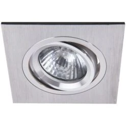 Incasso Luce Del Metallo Di Modo Posto In Alluminio Spazzolato B: 9,2 Centimetri H: 9,2 Centimetri