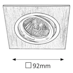 Incasso Luce Del Metallo Di Modo Posto In Alluminio Spazzolato B: 9,2 Centimetri H: 9,2 Centimetri -Negozio al dettaglio Paulmann 77434759 3