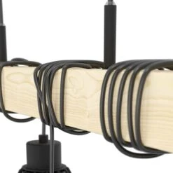 EGLO Ciondolo TOWNSHEND Luce 5 Nero, Marrone L: 70cm W: 20cm H: 110 Centimetri -Negozio al dettaglio Paulmann 77436466 3