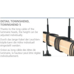 EGLO Ciondolo TOWNSHEND Luce 5 Nero, Marrone L: 70cm W: 20cm H: 110 Centimetri -Negozio al dettaglio Paulmann 77436466 4
