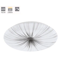 EGLO A Soffitto A LED A Luce Bianca NIEVES Bianco, Argento Ø41cm H: 6.5cm