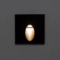 Segnapasso Da Esterni LED 2W Da Incasso A Parete Cuadrato Nero Ellis Bianco Caldo 2700K 87 Mm60º -Negozio al dettaglio Paulmann 77618194 2