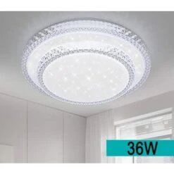 Plafoniera LED Da Soffitto Rotonda 36W Luce Dimmerabile Effetto Cielo Stellato
