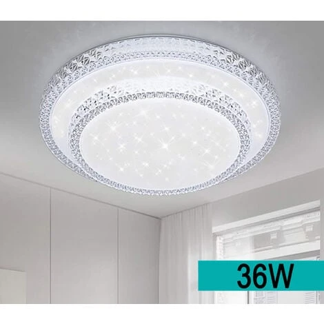 Plafoniera LED Da Soffitto Rotonda 36W Luce Dimmerabile Effetto Cielo Stellato 3 Plafoniera LED Da Soffitto Rotonda 36W Luce Dimmerabile Effetto Cielo Stellato