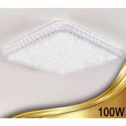 Plafoniera LED Da Soffitto Quadrata 100W Luce Fredda Effetto Cielo Stellato 806