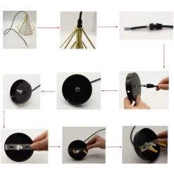 Lampadario A Sospensione Nero Forma Diamante 24x25 Design Industriale Pendente -Negozio al dettaglio Paulmann 7934091 5