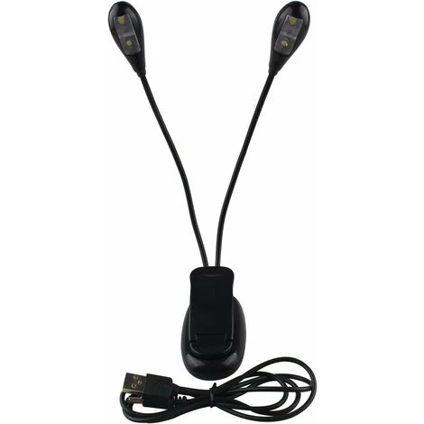 MINKUROW Lampada Da Scrivania Portatile A Doppia Testa Con 2 Bracci Flessibili A Collo Di Cigno 4 Led Clip-On, Cura Degli Occhi, Morsetto Flessibile Fornito Con Cavo Usb, Ideale Per Scrivanie, Griglia 4 MINKUROW Lampada Da Scrivania Portatile A Doppia Testa Con 2 Bracci Flessibili A Collo Di Cigno 4 Led Clip-On, Cura Degli Occhi, Morsetto Flessibile Fornito Con Cavo Usb, Ideale Per Scrivanie, Griglia - immagine 2