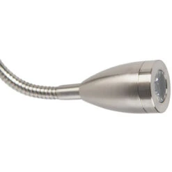 QAZQA Applique Con Braccio Da Lettura Brescia Combi - Moderno - Acciaio,Tessuto - Acciaio/Bianco - Tondo (non Sostituibile) LED Max. 1 X 1 Watt -Negozio al dettaglio Paulmann 80596476 3