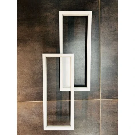 Applique Lampada Da Parete Per Interni Luce Muro A LED 32W Moderna Con Doppio Rettangolo Luminoso Luce Bianca Fredda 6500K 5 Applique Lampada Da Parete Per Interni Luce Muro A LED 32W Moderna Con Doppio Rettangolo Luminoso Luce Bianca Fredda 6500K - immagine 3