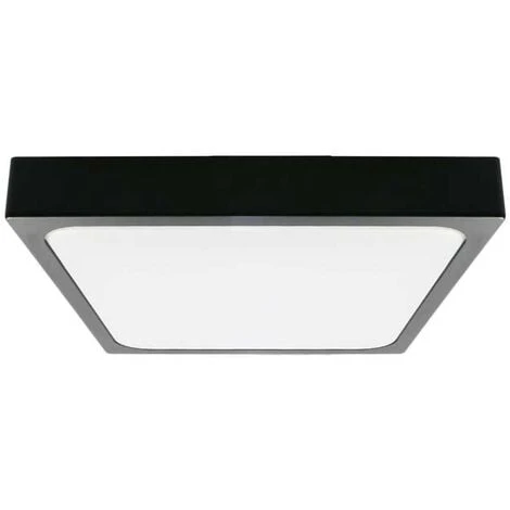 V-TAC VT-8624B-SQ Plafoniera Led 24W IP44 Quadrata NERA 360° Design Moderno 100lm/W 6500K - Sku 7647 4 V-TAC VT-8624B-SQ Plafoniera Led 24W IP44 Quadrata NERA 360° Design Moderno 100lm/W 6500K - Sku 7647 - immagine 2