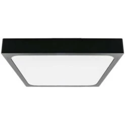 V-TAC VT-8618B-SQ Plafoniera Led 18W IP44 Quadrata NERA 360° Design Moderno 100lm/W 4000K - Sku 7643