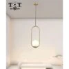 Lampadario A Sospensione Ovale Metallo Con Sfera In Vetro Attacco E27 Oro Design Moderno Minimal -Negozio al dettaglio Paulmann 81186513 1