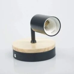 None Applique Da Parete In Legno Retrò Lampada Da Parete E27 Nera Set Di 2 -Negozio al dettaglio Paulmann 81276434 3