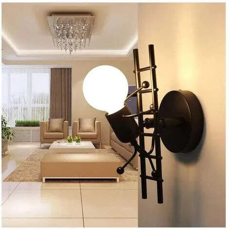 None Lampada Da Parete Umanoide Creativa Applique Da Parete Per Interni Lampada Da Parete Moderna Max 60W E27 Art Deco 10pcs 4 None Lampada Da Parete Umanoide Creativa Applique Da Parete Per Interni Lampada Da Parete Moderna Max 60W E27 Art Deco 10pcs - immagine 2