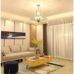 Ganeed Vintage K9 Chiaro Lampadari Di Cristallo, Illuminazione A Soffitto, Illuminazione A Sospensione A Filo Montato Apparecchio Con 8 Luce Per Soggiorno Ristorante Portico Corridoio (Oro) -Negozio al dettaglio Paulmann 81504983 5