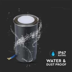 V-TAC VT-1151 Faretto Calpestabile Segnapasso Led Interrato 1W Bianco Freddo 6400K Rotondo In Alluminio Silver IP67 - Sku 211464 -Negozio al dettaglio Paulmann 81609318 4