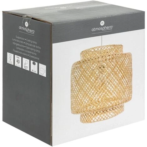 Sospensione In Bambù Naturale Liby - D. 40 Cm - Atmosphera Créateur D'intérieur 4 Sospensione In Bambù Naturale Liby - D. 40 Cm - Atmosphera Créateur D'intérieur - immagine 2